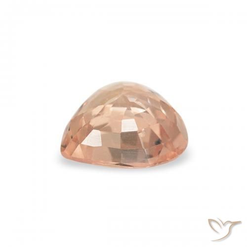 Sapphire Gemstone in 4.7 x 4.6 mm Size for Sale, Sapphire Stone in Light Tiger Orange Color