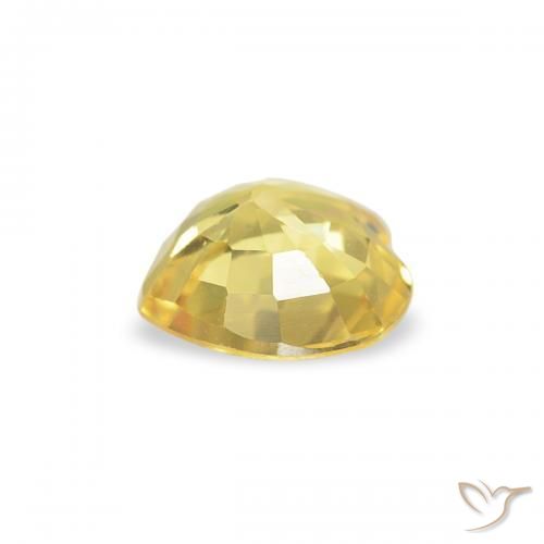 Sapphire Gemstone in 4.6 x 4.6 mm Size for Sale, Sapphire Stone in Light Yellow Color