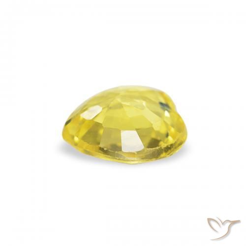 Sapphire Gemstone in 4.6 x 4.5 mm Size for Sale, Sapphire Stone in Medium Yellow Color