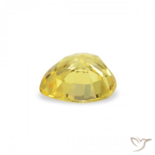 Sapphire Gemstone in 4.5 x 4.5 mm Size for Sale, Sapphire Stone in Light Yellow Color