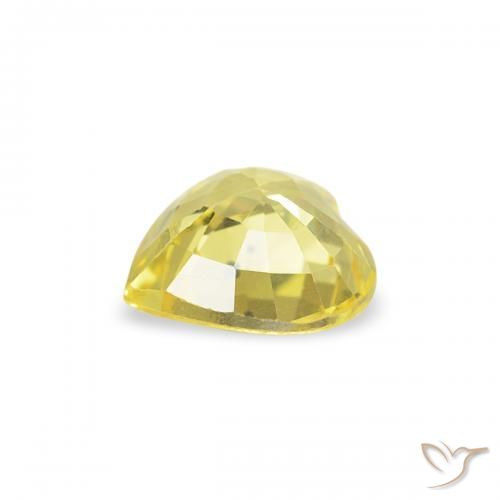 Sapphire Gemstone in 4.6 x 4.6 mm Size for Sale, Sapphire Stone in Light Yellow Color