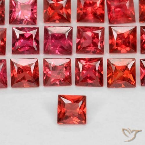 2.64ctw Natural Pinkish Red Sapphire, Square, VS