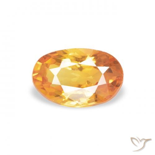 0.60ct Deep Orange-Gold Sapphire, Oval, VS