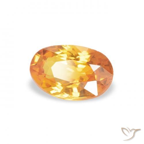 10.27 ctw Golden Sapphire Stones, Natural Sapphire in Oval Facet Shape for Sale