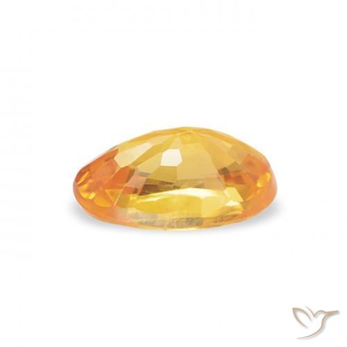 Sapphire Gemstones in 6 x 4 mm (calibrated) Size for Sale, Sapphire Stones in Deep Orange-Gold Color