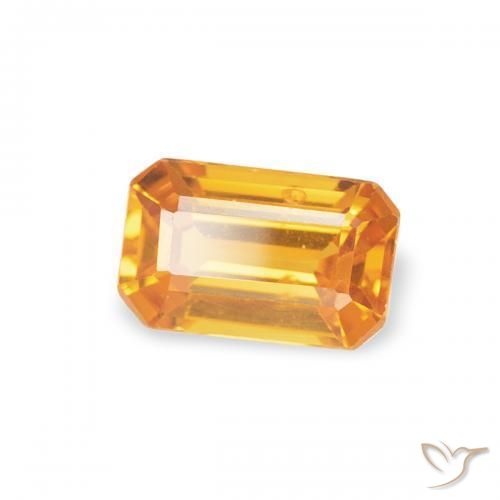 12.81 ctw Golden Sapphire Stones, Natural Sapphire in Octagon Step Cut Shape for Sale