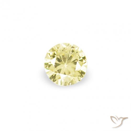 1.52ctw Natural Light Yellow Sapphire, Round, VVS-VS