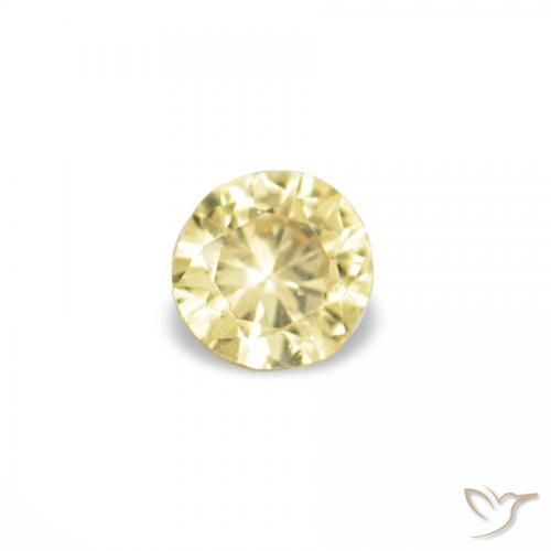 1.54ctw Light Golden-Yellow Sapphire, Round, VVS-VS