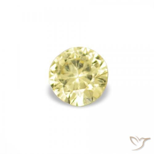 1.52ctw Light Yellow Sapphire, Round, VVS-VS