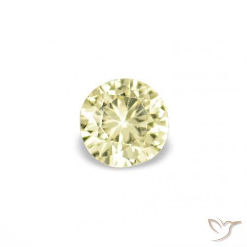 1.53ctw Light Yellow Sapphire, Round, VVS-VS
