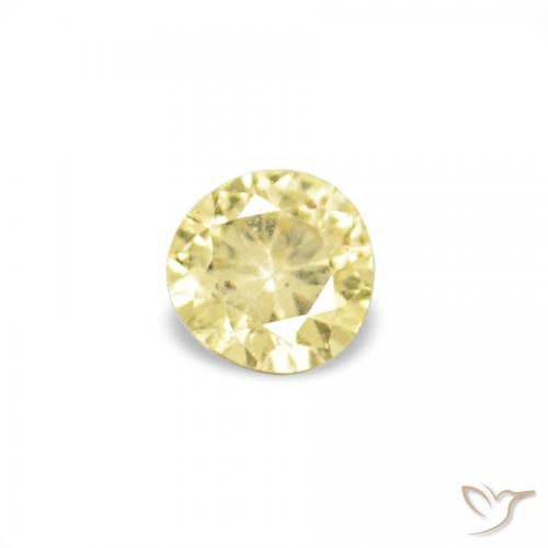 1.52ctw Light Yellow Sapphire, Round, VS