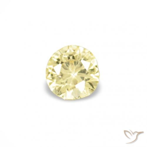 1.54ctw Medium Light-Yellow Sapphire, Round, VVS-VS
