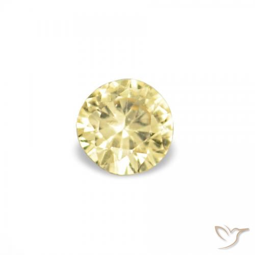 1.54ctw Light Yellow Sapphire, Round, VVS-VS