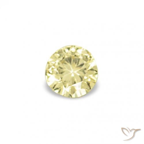 1.53ctw Light Yellow Sapphire, Round, VVS-VS