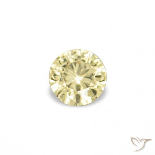 1.52ctw Light Yellow Sapphire, Round, VVS-VS