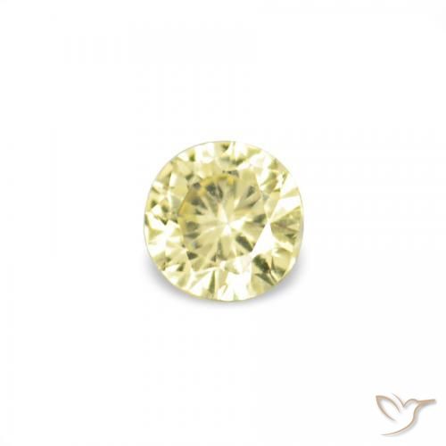 1.55ctw Light Yellow Sapphire, Round, VVS-VS