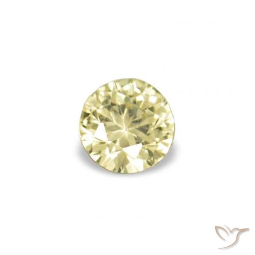 1.53ctw Medium Light-Yellow Sapphire, Round, VVS-VS