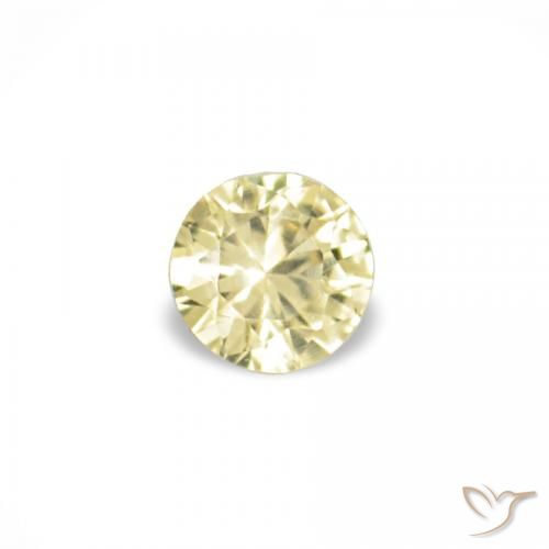 1.53ctw Light Laguna Yellow Sapphire, Round, VVS-VS
