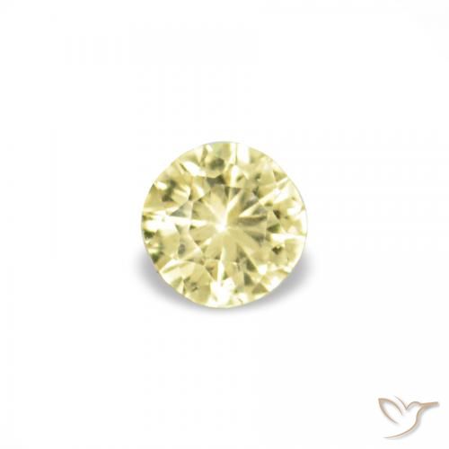 1.53ctw Medium Light-Yellow Sapphire, Round, VVS-VS