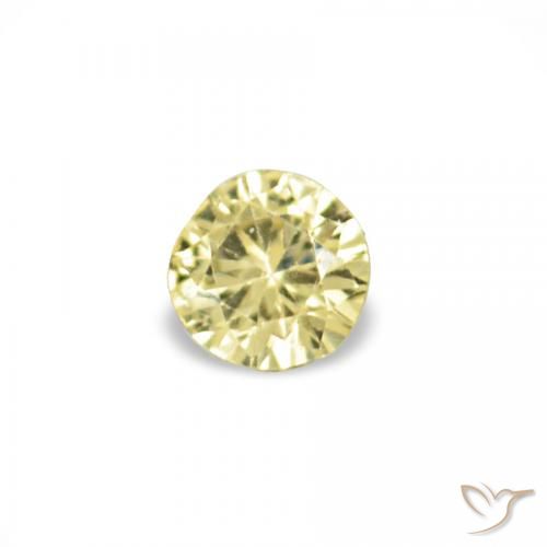 1.54ctw Pale Yellow Sapphire, Round, VS