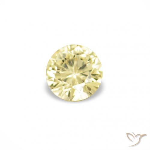 1.53ctw Pale Yellow Sapphire, Round, VVS-VS