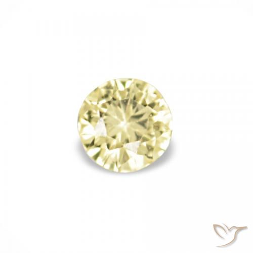 1.55ctw Light Laguna Yellow Sapphire, Round, VVS-VS