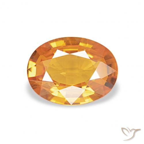 1.33ct Natural Reddish Orange Sapphire, Oval, SI-I1