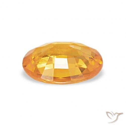 Sapphire Gemstone in 8 x 6 mm (calibrated) Size for Sale, Sapphire Stone in Reddish Orange Color