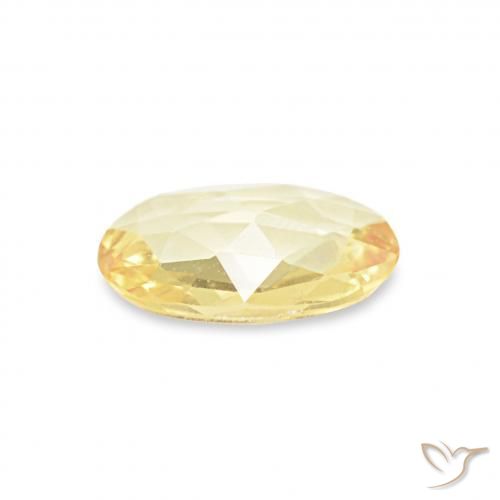 Sapphire Gemstone in 6 x 4 mm (calibrated) Size for Sale, Sapphire Stone in Light Yellow Color