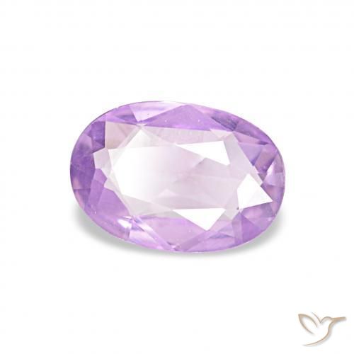 0.45 ct Purple Sapphire Stone, Natural Sapphire in Oval Facet Shape for Sale