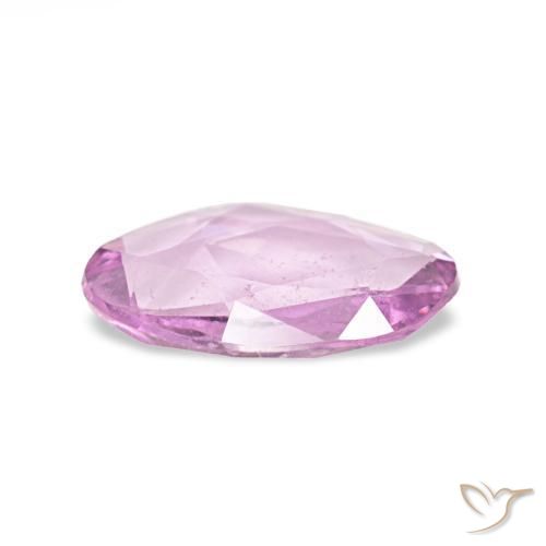 Sapphire Gemstone in 7.3 x 5.2 mm Size for Sale, Sapphire Stone in Very Light Royal Purple Pink Color