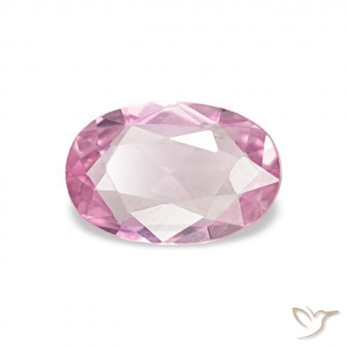 0.48 ct Pink Sapphire Stone, Natural Sapphire in Oval Facet Shape for Sale