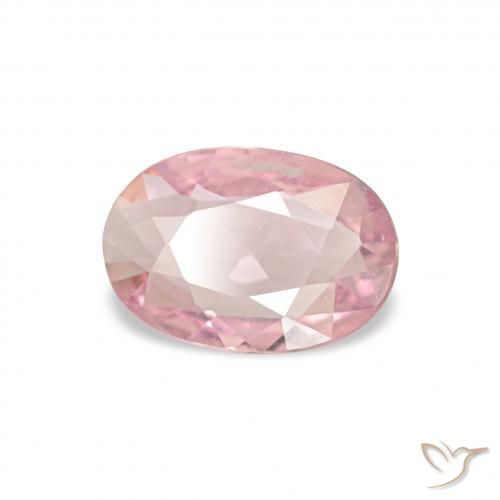 0.38 ct Pink Sapphire Stone, Natural Sapphire in Oval Facet Shape for Sale