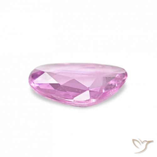 Sapphire Gemstone in 6.7 x 4.5 mm Size for Sale, Sapphire Stone in Cherry Pink Tone Color