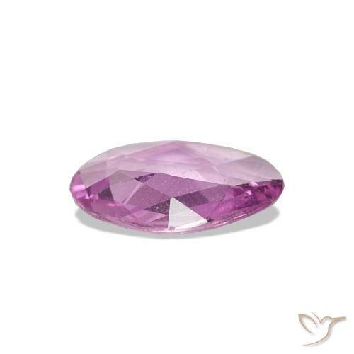 Sapphire Gemstone in 7.2 x 4.6 mm Size for Sale, Sapphire Stone in Pinkish Purple Color