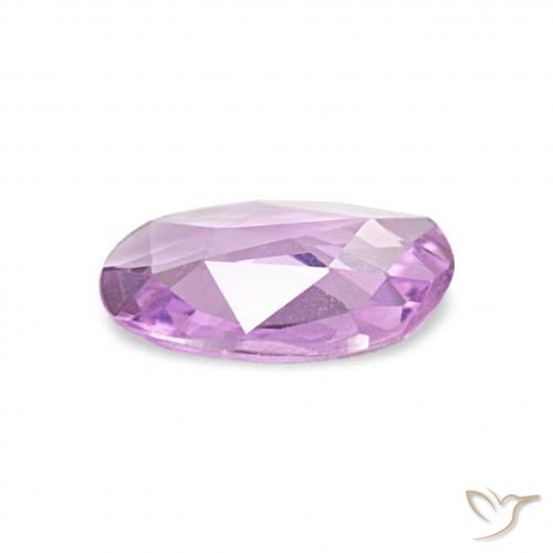 Sapphire Gemstone in 6.3 x 4.3 mm Size for Sale, Sapphire Stone in Light Lilac Color