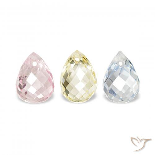 1.98ctw Multicolor Sapphire, Briolette, VS