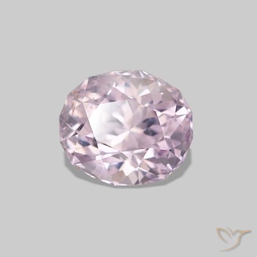 1.08 ct Pink Sapphire Stone, Natural Sapphire in Oval Diamond-Cut Shape for Sale