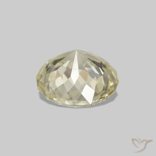 Sapphire Gemstone in 6.5 mm (calibrated) Size for Sale, Sapphire Stone in Light Yellow Color