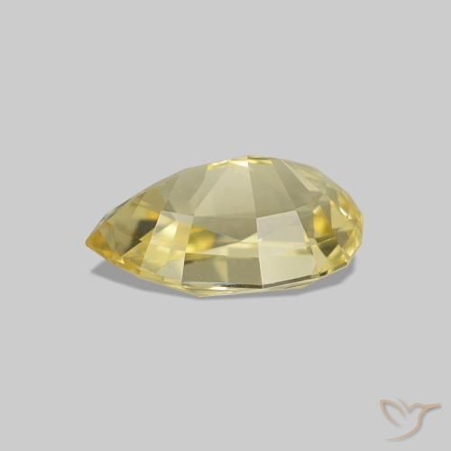 Sapphire Gemstone in 8 x 5 mm (calibrated) Size for Sale, Sapphire Stone in Light Yellow Color