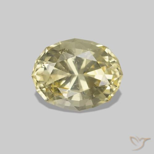 1.40 ct Yellow Sapphire Gemstone, Sapphire Gem in Oval Facet Shape for Sale.