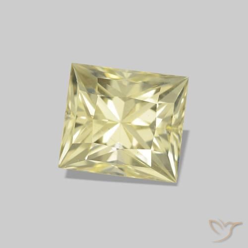 1.28 ct Yellow Sapphire Stone, Natural Sapphire in Baguette / Scissor Cut Shape for Sale