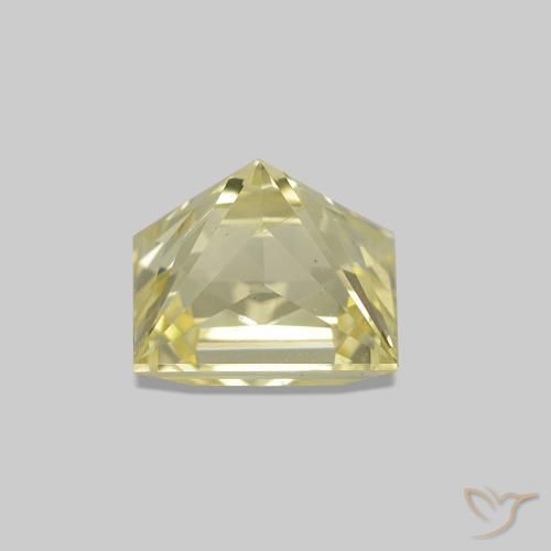 Sapphire Gemstone in 5.7 x 5.1 mm Size for Sale, Sapphire Stone in Light Yellow Color
