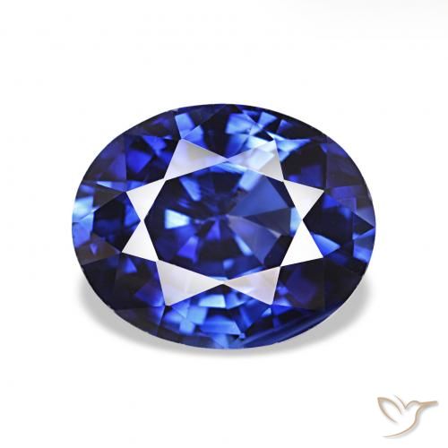 2.02 ct Blue Sapphire Stone, Natural Sapphire in Oval Facet Shape for Sale
