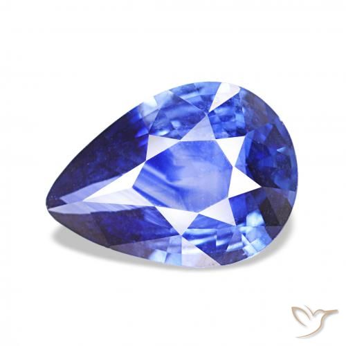 2.23ct Natural Light Cornflower Blue Sapphire, Pear Shape, VVS-VS, Photo A