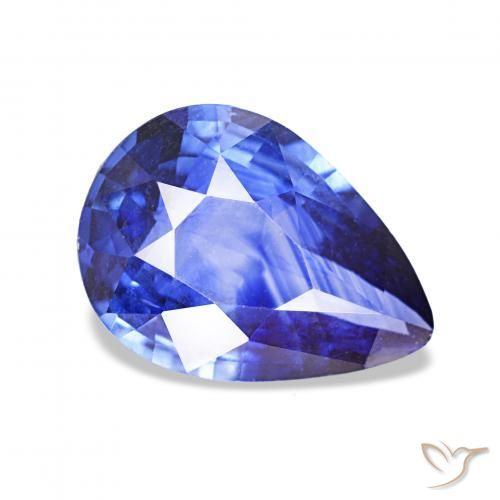 2.23 ct Blue Sapphire Stone, Natural Sapphire in Pear Facet Shape for Sale