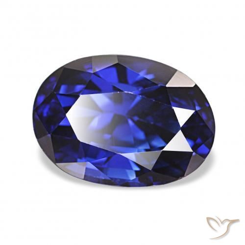 2.14 ct Blue Sapphire Stone, Natural Sapphire in Oval Facet Shape for Sale
