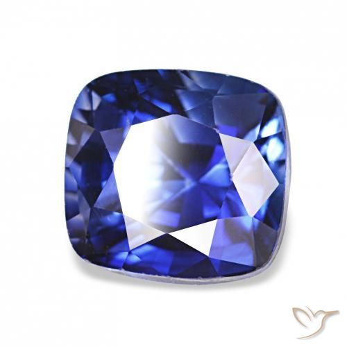 2.04 ct Blue Sapphire Stone, Natural Sapphire in Cushion-Cut Shape for Sale