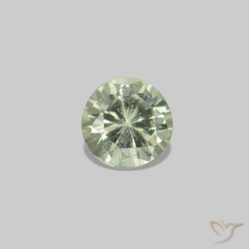 3.15ctw Warm Green Sapphire, Round, VS