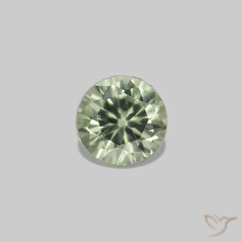 2.25 ctw Green Sapphire Gemstones, Sapphire Gems in Diamond-Cut Shape for Sale.